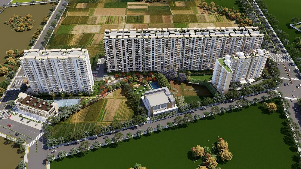SBP Olympia — aerial view of the development